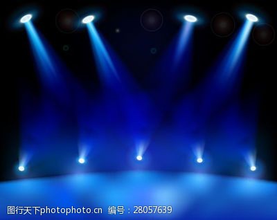 藍色舞臺燈光背景圖片素材與專業(yè)攝影服務
